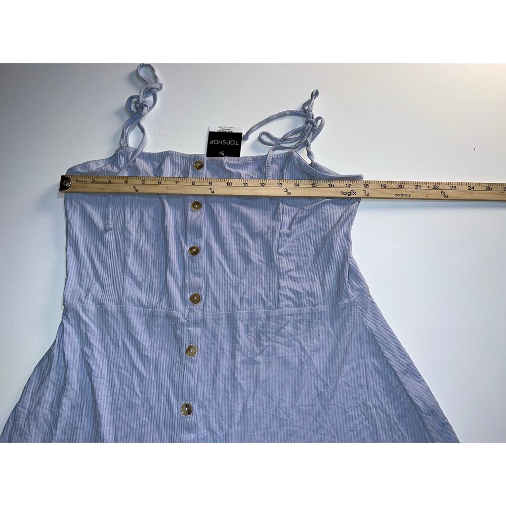 Topshop women’s new button down mini blue spaghetti strap dress - Picture 4 of 10